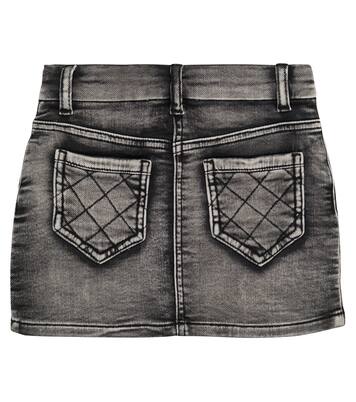 Embroidered denim skirt | Monnalisa