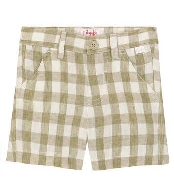 Baby checked linen shorts | Il Gufo