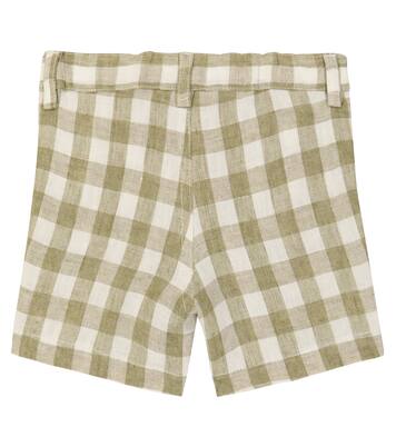 Baby checked linen shorts | Il Gufo