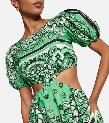 Bedrucktes Midikleid aus Baumwolle | REDValentino