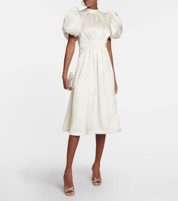 Robe midi en satin | Rotate