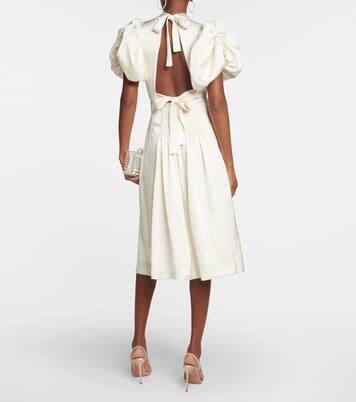 Robe midi en satin | Rotate