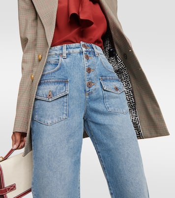 Jeans flared de tiro alto | Balmain