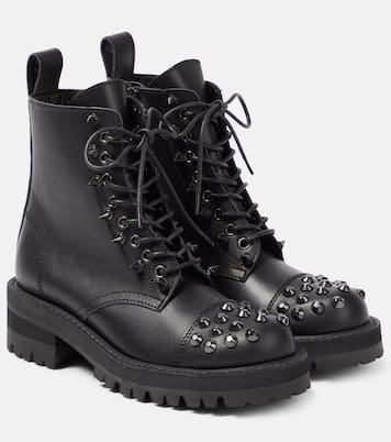Embellished leather biker boots  | Junya Watanabe