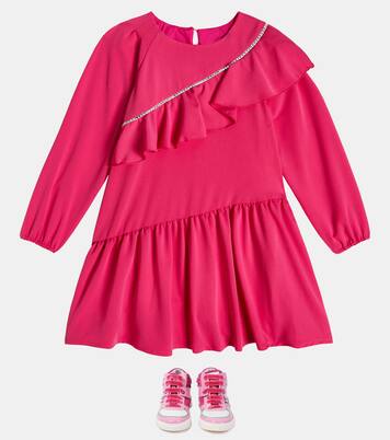 Embellished leather sneakers | Monnalisa