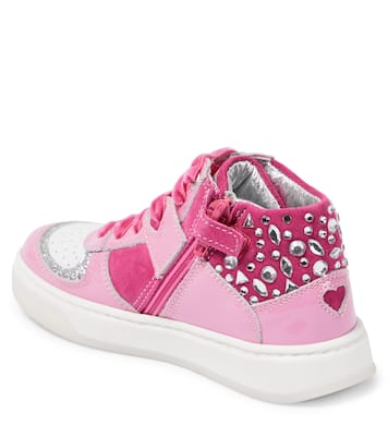 Embellished leather sneakers | Monnalisa