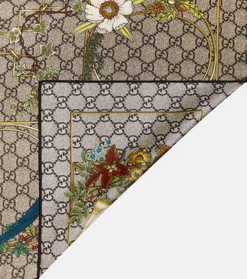 Printed silk twill scarf | Gucci