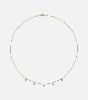 Disco 10kt gold necklace with diamonds | Stone and Strand