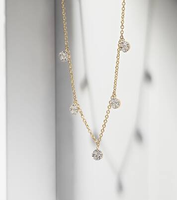 Disco 10kt gold necklace with diamonds | Stone and Strand