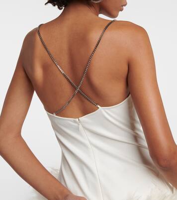 Robe Fujiko à plumes | The Attico