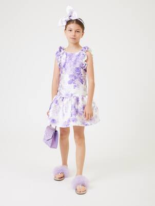 Ruffled floral dress | Monnalisa