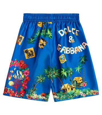 Printed silk Bermuda shorts | Dolce&Gabbana Kids
