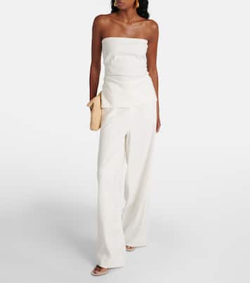 Dorian linen-blend tube top | SIR