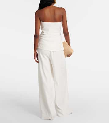 Dorian linen-blend tube top | SIR