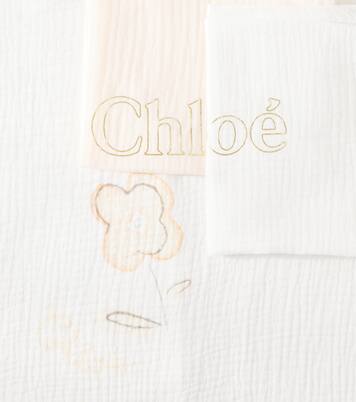 Baby set of 3 cotton bibs | Chloé Kids
