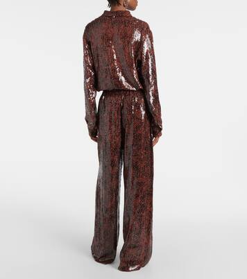 Weite Hose mit Pailletten | Dries Van Noten