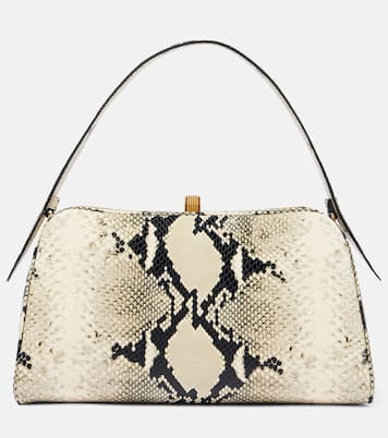 Cate snake-effect leather shoulder bag | Khaite