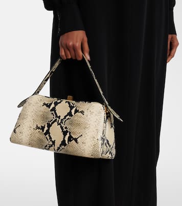 Cate snake-effect leather shoulder bag | Khaite