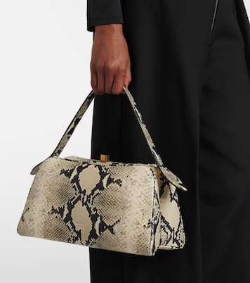 Cate snake-effect leather shoulder bag | Khaite