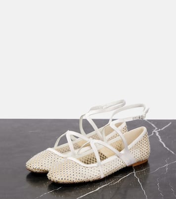 Astoria embellished mesh ballet flats | Jimmy Choo