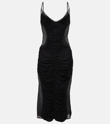 Robe midi en résille | Mugler