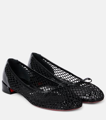 Sweetie Jane cotton and leather ballet flats | Christian Louboutin