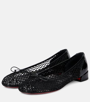 Sweetie Jane cotton and leather ballet flats | Christian Louboutin