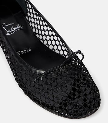 Sweetie Jane cotton and leather ballet flats | Christian Louboutin