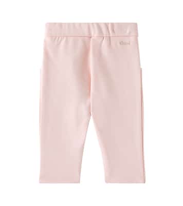 Baby logo cotton jersey pants | Chloé Kids
