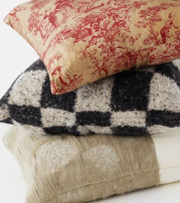 Ronce checked wool-blend cushion | The House of Lyria