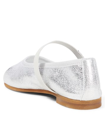Metallic leather ballet flats | Il Gufo