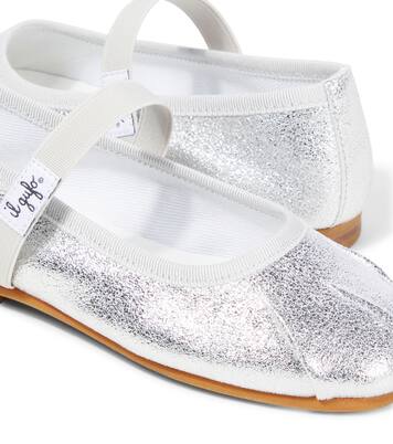 Metallic leather ballet flats | Il Gufo