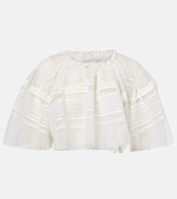 Cropped-Top mit Spitze und Tüll | Xu Zhi