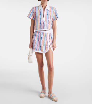 Crop top de rizo en zigzag | Missoni