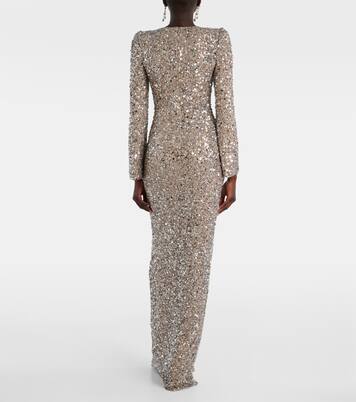 Robe longue Marie à sequins | Jenny Packham
