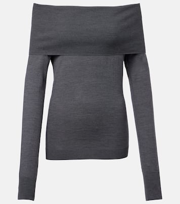 Top en laine vierge à encolure bardot | Stella McCartney
