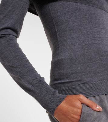 Top en laine vierge à encolure bardot | Stella McCartney