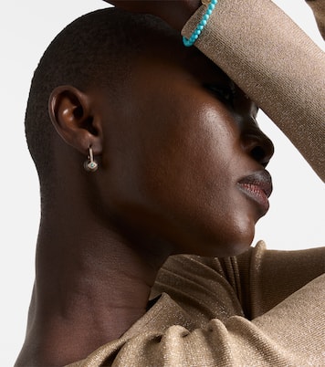 Evil Eye 14kt gold earrings with diamonds and turquoise | Sydney Evan