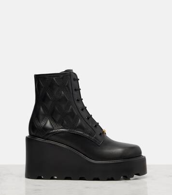Stivali stringati Quiltie 67 in pelle | Valentino Garavani
