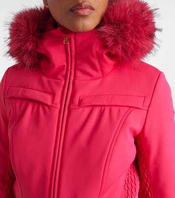 بدلة تزلج مقلّمة بقماش فروي Angele | Goldbergh