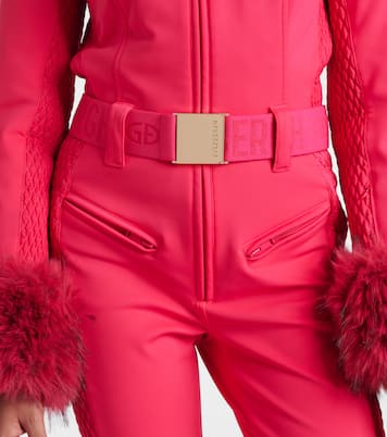 بدلة تزلج مقلّمة بقماش فروي Angele | Goldbergh