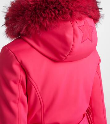 بدلة تزلج مقلّمة بقماش فروي Angele | Goldbergh