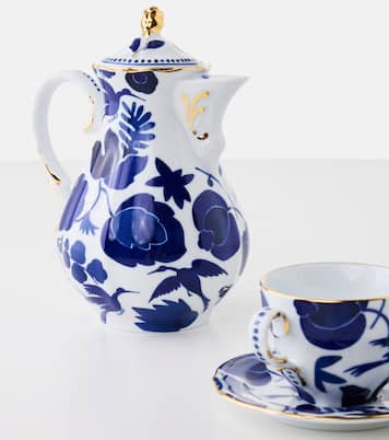 Wildbird Blu porcelain teapot  | La DoubleJ