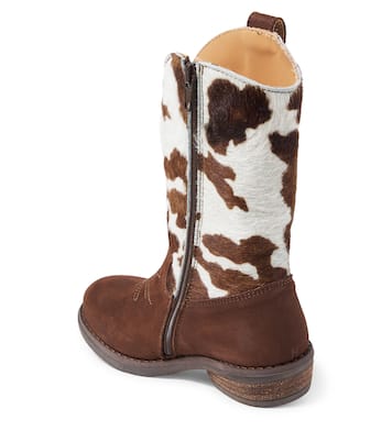 Calf hair and suede cowboy boots | Monnalisa