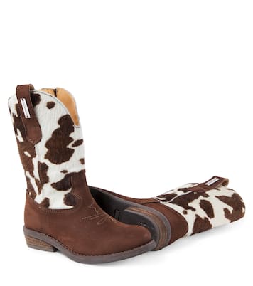 Calf hair and suede cowboy boots | Monnalisa