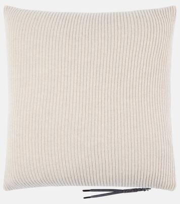Ribbed-knit cashmere cushion | Brunello Cucinelli
