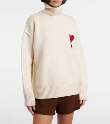 Rollkragenpullover Ami de Cœur aus Schurwolle | Ami Paris