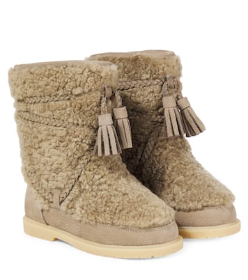 Myril fringed shearling boots   | Donsje