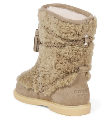 Myril fringed shearling boots   | Donsje