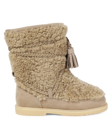 Myril fringed shearling boots   | Donsje